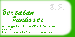 bertalan punkosti business card